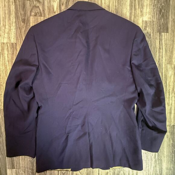 Palm Beach Navy Gold Button Wool Blazer Men’s Sport Coat Tailored in USA - Picture 6 of 6